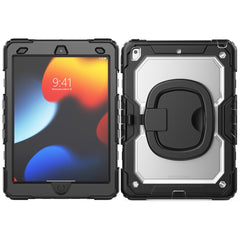 Coque antichoc en PC et silicone pour iPad 10.2 (2021) / (2019) / (2020) avec anneau et béquille 
