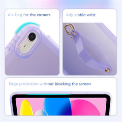 For iPad (2025)  /  10.9 (2022) Case Shockproof TPU Tablet Cover with Wristband