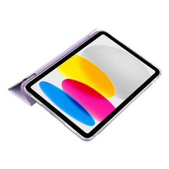 For iPad (2025)  /  10.9 (2022) Case Magnetic Dual Clasp PU TPU Acrylic Origami Stand Tablet Cover
