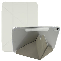 For iPad (2025)  /  10.9 (2022) Case Magnetic Dual Clasp PU TPU Acrylic Origami Stand Tablet Cover