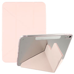 For iPad (2025)  /  10.9 (2022) Case Magnetic Dual Clasp PU TPU Acrylic Origami Stand Tablet Cover