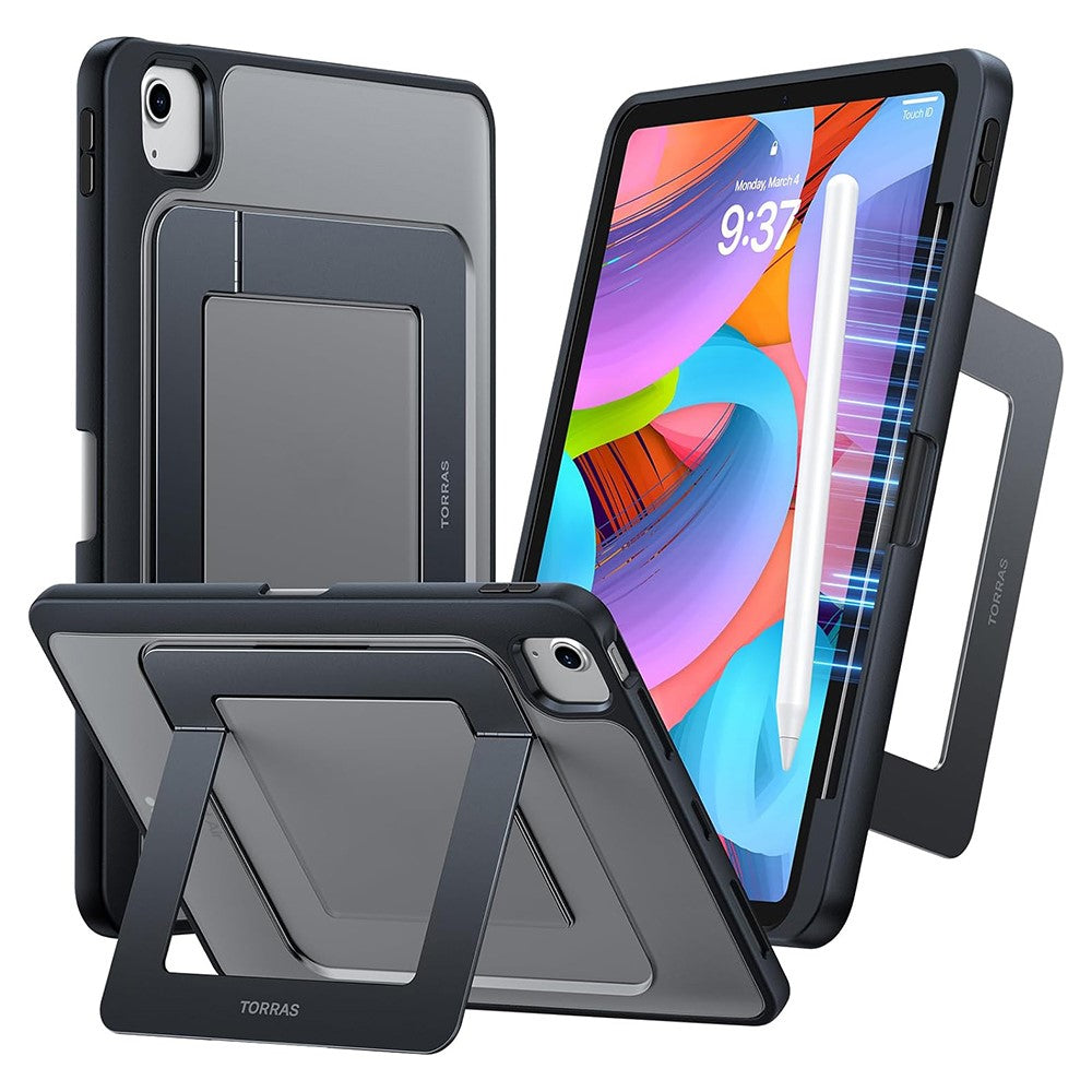 TORRAS Duo Series Tablet Case For iPad Air 11 (2025)  /  (2024)  /  Air (2022)  /  (2020) Kickstand TPU PC Cover with Stylus Holder