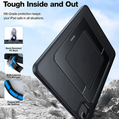 TORRAS Duo Series Tablet Case For iPad Air 11 (2025)  /  (2024)  /  Air (2022)  /  (2020) Kickstand TPU PC Cover with Stylus Holder