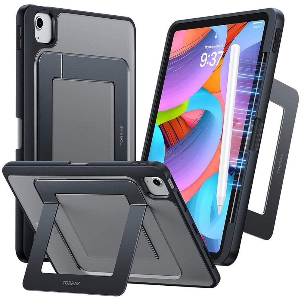 TORRAS Duo Series Tablet Case For iPad Air 13 (2025)  /  (2024)  /  Pro 12.9 (2022)  /  (2021) Kickstand TPU PC Cover with Stylus Holder
