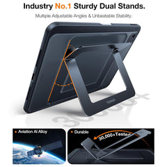 TORRAS Duo Series For iPad (2025) Case Kickstand TPU PC Tablet Cover with Stylus Holder
