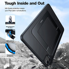 TORRAS Duo Series For iPad (2025) Case Kickstand TPU PC Tablet Cover with Stylus Holder