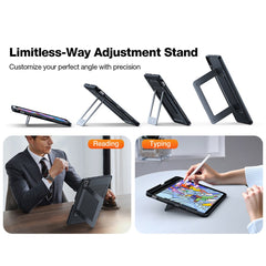 TORRAS Duo Series For iPad (2025) Case Kickstand TPU PC Tablet Cover with Stylus Holder