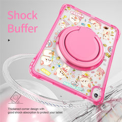 For iPad (2025) / iPad 10.9 (2022) Case Hand Grip Kickstand Pattern PC + TPU + Acrylic Tablet Cover