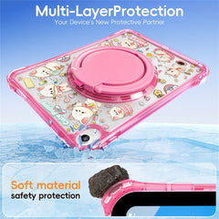 For iPad (2025) / iPad 10.9 (2022) Case Hand Grip Kickstand Pattern PC + TPU + Acrylic Tablet Cover