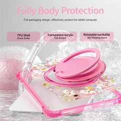 For iPad (2025) / iPad 10.9 (2022) Case Hand Grip Kickstand Pattern PC + TPU + Acrylic Tablet Cover