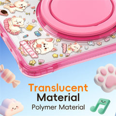 For iPad (2025) / iPad 10.9 (2022) Case Hand Grip Kickstand Pattern PC + TPU + Acrylic Tablet Cover