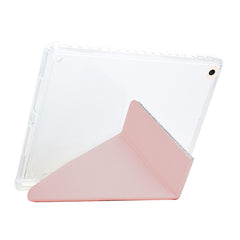 Étui pour tablette iPad 9,7 pouces (2018) / (2017) / Air 2 / Air (2013) avec support pliable en Y, coque transparente en cuir pailleté et acrylique TPU 