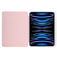 Tablet Case For iPad Pro 12.9 (2022)  /  (2021)  /  (2020)  /  (2018) Y-Fold Stand Glitter Leather TPU Acrylic Clear Cover