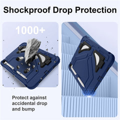 For iPad (2025) / 10.9 (2022) Kickstand Case Leopard Style Protective Tablet Cover with Shoulder Strap
