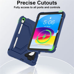 For iPad (2025) / 10.9 (2022) Kickstand Case Leopard Style Protective Tablet Cover with Shoulder Strap