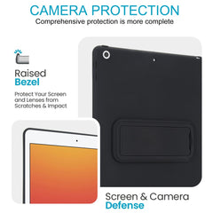 Étui de protection avec béquille pour iPad 10.2 (2021) / (2020) / (2019) en TPU et PC, doux pour la peau 