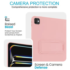For iPad Pro 11 (2024) Case TPU + PC Skin-Friendly Kickstand Tablet Cover