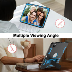 For iPad Pro 11 (2024) Case Silicone + PC Kickstand Tablet Cover with Pencil Holder
