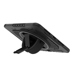 For iPad Pro 11 (2024) Case Kickstand PC + TPU Shockproof Tablet Cover with Hand Strap