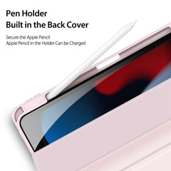 DUX DUCIS TOBY Series For Apple iPad (2025) / 10.9 (2022) TPU+PC+Leather Case Three-Fold Stand Tablet Cover with Pen Slot