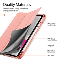 DUX DUCIS Domo Series for iPad (2025) / 10.9 (2022) Case Auto Wake / Sleep Tri-Fold Stand Leather Cover