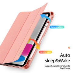 DUX DUCIS Domo Series for iPad (2025) / 10.9 (2022) Case Auto Wake / Sleep Tri-Fold Stand Leather Cover