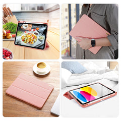 DUX DUCIS Domo Series for iPad (2025) / 10.9 (2022) Case Auto Wake / Sleep Tri-Fold Stand Leather Cover