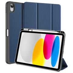 DUX DUCIS Domo Series for iPad (2025) / 10.9 (2022) Case Auto Wake / Sleep Tri-Fold Stand Leather Cover