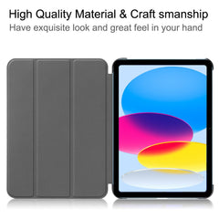 For iPad (2025) / 10.9 (2022) PU Leather Protective Case Drop-Proof Tri-Fold Stand Tablet Cover with Auto Wake  /  Sleep