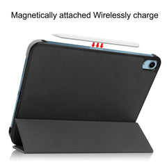 For iPad (2025) / 10.9 (2022) PU Leather Protective Case Drop-Proof Tri-Fold Stand Tablet Cover with Auto Wake  /  Sleep