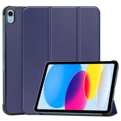 For iPad (2025) / 10.9 (2022) PU Leather Protective Case Drop-Proof Tri-Fold Stand Tablet Cover with Auto Wake  /  Sleep