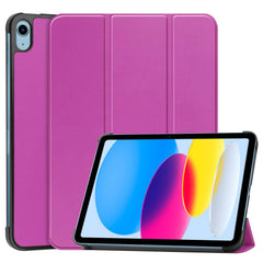 For iPad (2025) / 10.9 (2022) PU Leather Protective Case Drop-Proof Tri-Fold Stand Tablet Cover with Auto Wake  /  Sleep