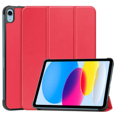 For iPad (2025) / 10.9 (2022) PU Leather Protective Case Drop-Proof Tri-Fold Stand Tablet Cover with Auto Wake  /  Sleep