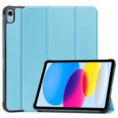 For iPad (2025) / 10.9 (2022) PU Leather Protective Case Drop-Proof Tri-Fold Stand Tablet Cover with Auto Wake  /  Sleep