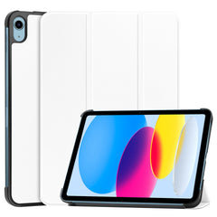 For iPad (2025) / 10.9 (2022) PU Leather Protective Case Drop-Proof Tri-Fold Stand Tablet Cover with Auto Wake  /  Sleep