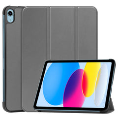 For iPad (2025) / 10.9 (2022) PU Leather Protective Case Drop-Proof Tri-Fold Stand Tablet Cover with Auto Wake  /  Sleep