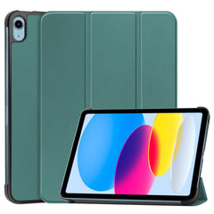 For iPad (2025) / 10.9 (2022) PU Leather Protective Case Drop-Proof Tri-Fold Stand Tablet Cover with Auto Wake  /  Sleep
