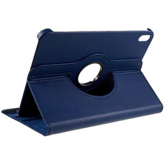 For iPad (2025) / 10.9 (2022) Protective Case Rotary Stand PU Leather Anti-Drop Tablet Cover with Elastic Band