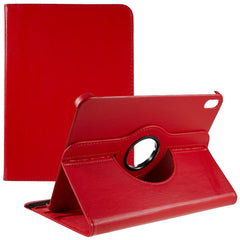 For iPad (2025) / 10.9 (2022) Protective Case Rotary Stand PU Leather Anti-Drop Tablet Cover with Elastic Band