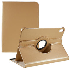 For iPad (2025) / 10.9 (2022) Protective Case Rotary Stand PU Leather Anti-Drop Tablet Cover with Elastic Band