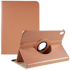 For iPad (2025) / 10.9 (2022) Protective Case Rotary Stand PU Leather Anti-Drop Tablet Cover with Elastic Band