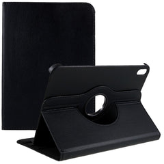 For iPad (2025) / 10.9 (2022) Protective Case Rotary Stand PU Leather Anti-Drop Tablet Cover with Elastic Band