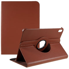 For iPad (2025) / 10.9 (2022) Protective Case Rotary Stand PU Leather Anti-Drop Tablet Cover with Elastic Band
