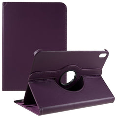 For iPad (2025) / 10.9 (2022) Protective Case Rotary Stand PU Leather Anti-Drop Tablet Cover with Elastic Band