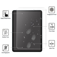 For iPad (2025) / 10.9 (2022) Soft TPU Case Transparent Phone Cover with 2.5D Arc Edge Tempered Glass Screen Protector