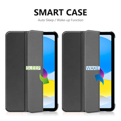 Étui antichoc ENKAY HAT PRINCE pour iPad (2025) / 10.9 (2022) en cuir PU + PC avec support à trois volets 