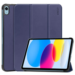 Étui antichoc ENKAY HAT PRINCE pour iPad (2025) / 10.9 (2022) en cuir PU + PC avec support à trois volets 