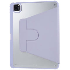 For iPad Pro 12.9 (2018) / (2020) / (2021) / (2022) Anti-Drop Tablet Case with Rotary Kickstand PU Leather + TPU + Acrylic Protective Cover