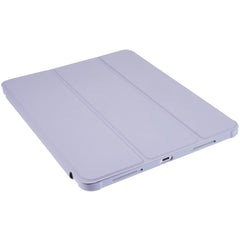 For iPad Pro 12.9 (2018) / (2020) / (2021) / (2022) Anti-Drop Tri-fold Stand Case PU Leather + TPU + Acrylic Tablet Slim Case Shockproof Cover