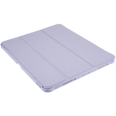 For iPad Pro 12.9 (2018) / (2020) / (2021) / (2022) Anti-Drop Tri-fold Stand Case PU Leather + TPU + Acrylic Tablet Slim Case Shockproof Cover